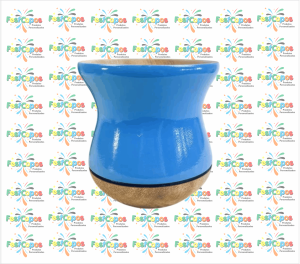 CUIA COLORIDA DE MADERIA AZUL