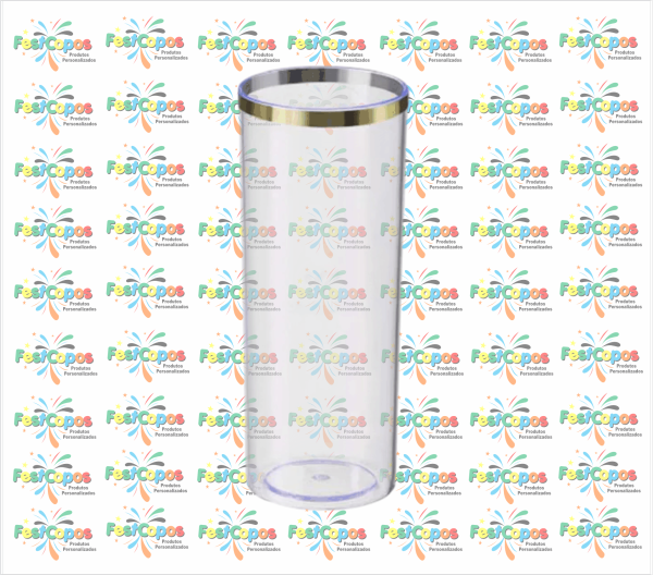 LONG DRINK 350ml TRANSPARENTE COM BORDA