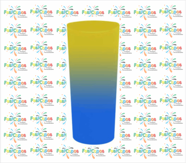 LONG DRINK BICOLOR - AZUL X AMARELO