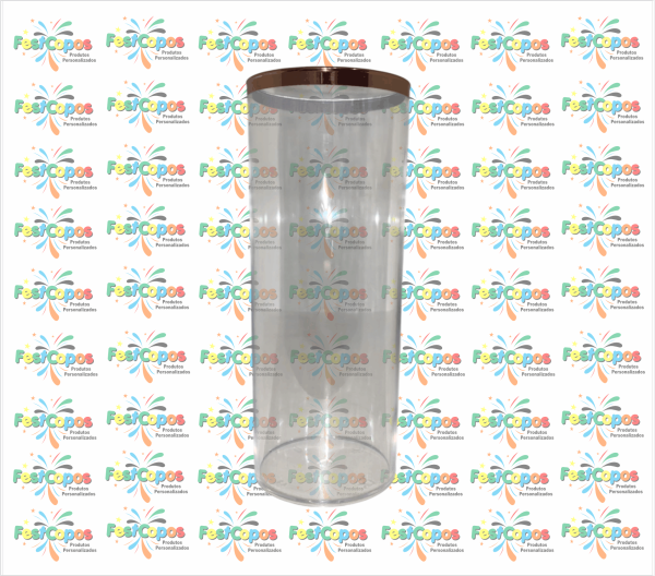 LONG DRINK 350ml TRANSPARENTE COM BORDA ROSE