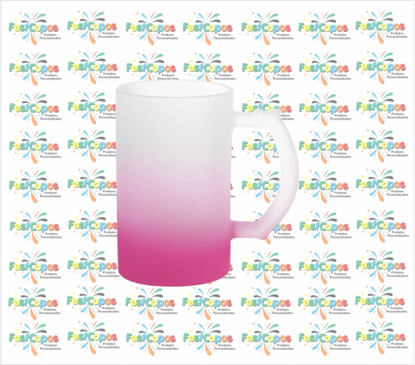 CANECA JATEADA VIDRO 450 ML PINK