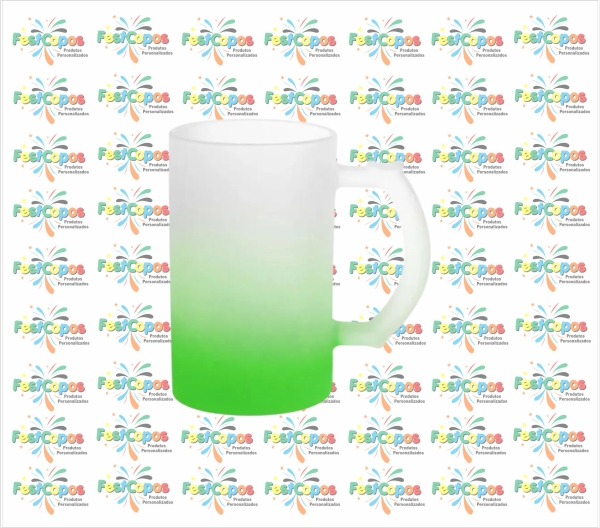 CANECA JATEADA VIDRO VERDE