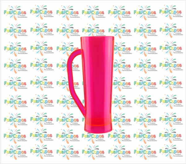 CANECA SLIM ROSA NEON