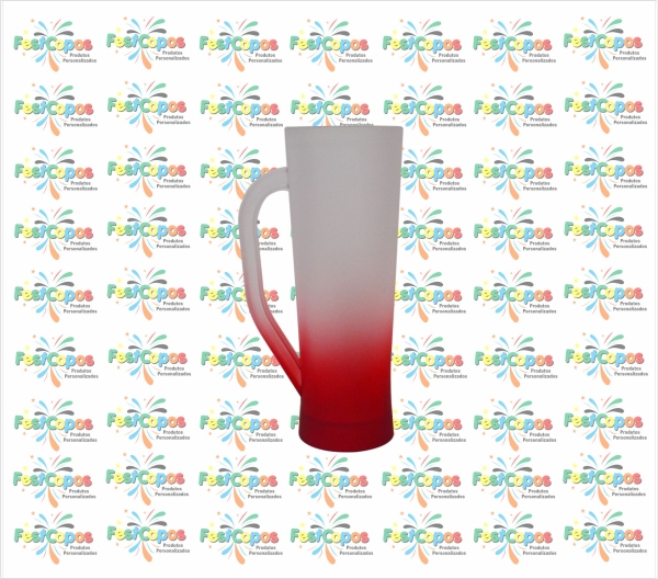 CANECA SLIM DEGRADÊ VERMELHA