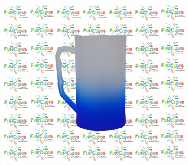 CANECA DEGRADÊ 500ML AZUL