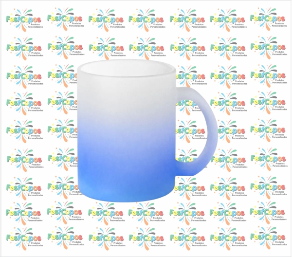 CANECA FOSCA VIDRO DEGRADE AZUL