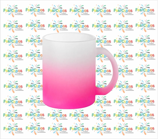 CANECA FOSCA VIDRO DEGRADÊ PINK