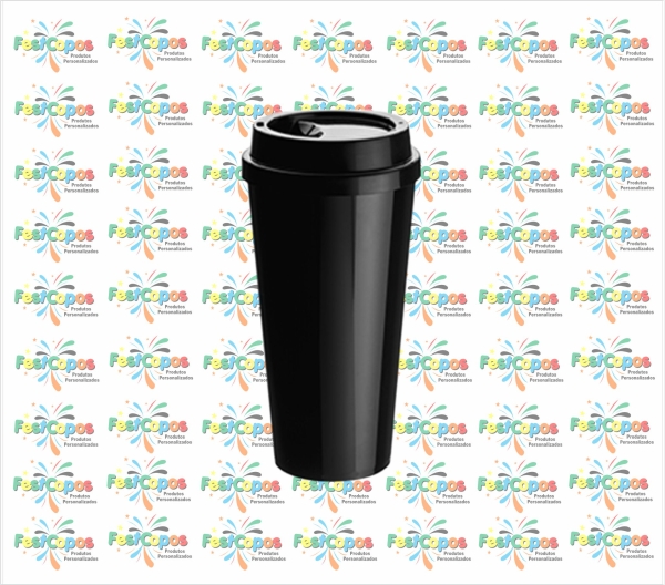COPO BUCKS PS 550ML – PRETO PARA TRANSFER