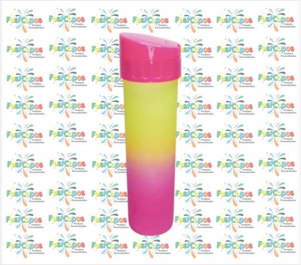 GARRAFA ECO 450ML PARA TRANSFER PINK X AMARELO