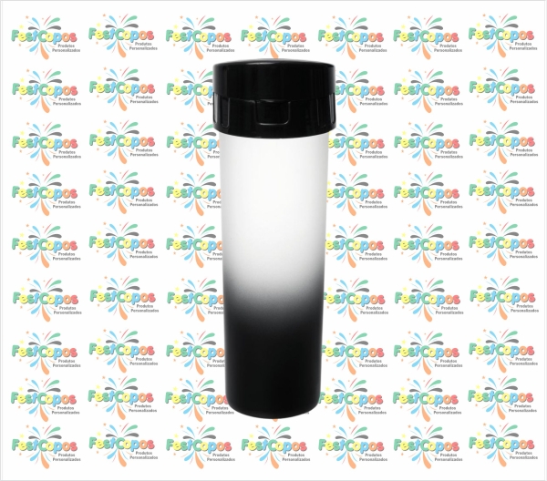 GARRAFA ECO  450ML PARA TRANSFER PRETO X PRETO
