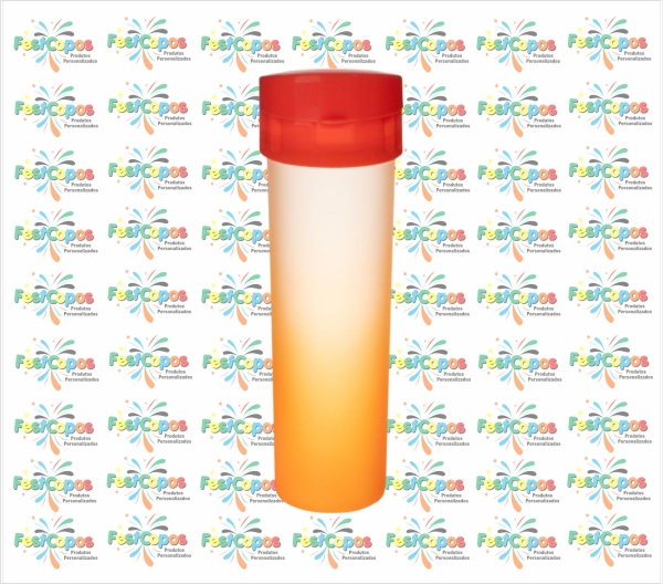 GARRAFA ECO 450ML PARA TRANSFER LARANJA