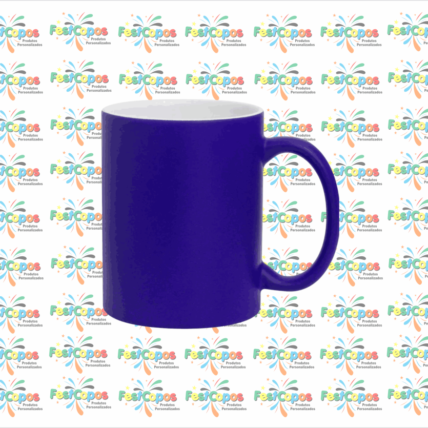 CANECA DE PORCELANA MÁGICA AZUL