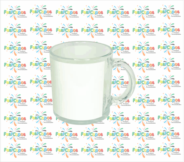CANECA DE PORCELANA 325 ml CRISTAL C\ TARJA