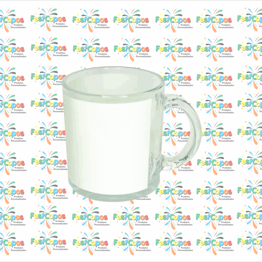 CANECA DE PORCELANA 325 ml CRISTAL C\ TARJA