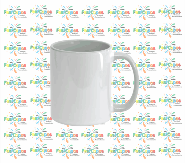 CANECA DE PORCELANA  325 ML INTERIOR CINZA