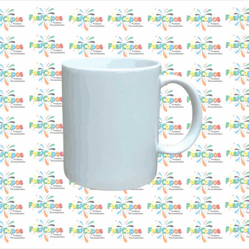 CANECA DE PORCELANA TRADICIONAL BRANCA