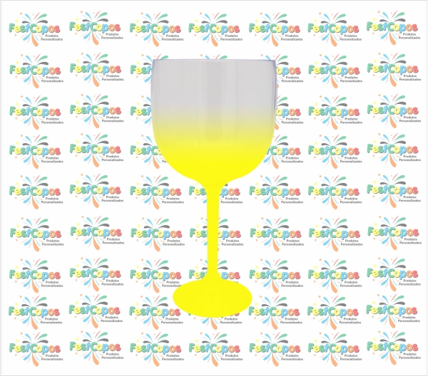 TAÇA DE GIN DEGRADÊ AMARELA