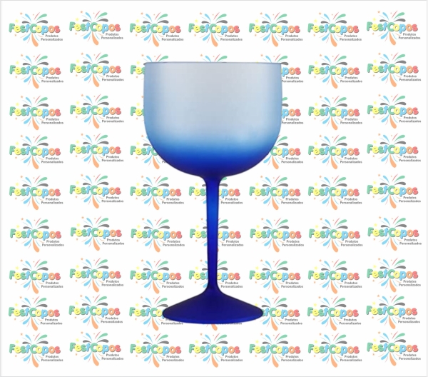 TAÇA DE GIN DEGRADÊ AZUL
