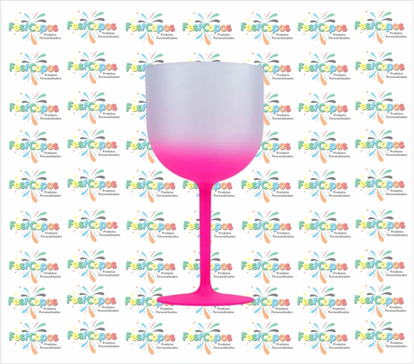 TAÇA DE GIN DEGRADÊ ROSA FORTE