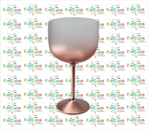 TAÇA DE GIN DEGRADÊ ROSE