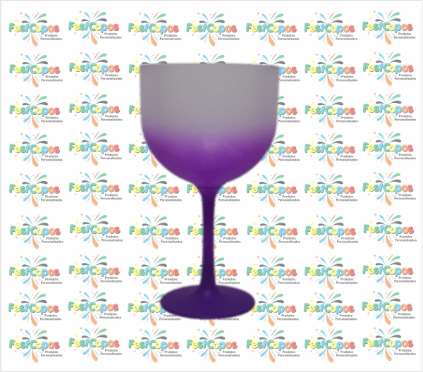 TAÇA DE GIN DEGRADÊ ROXO
