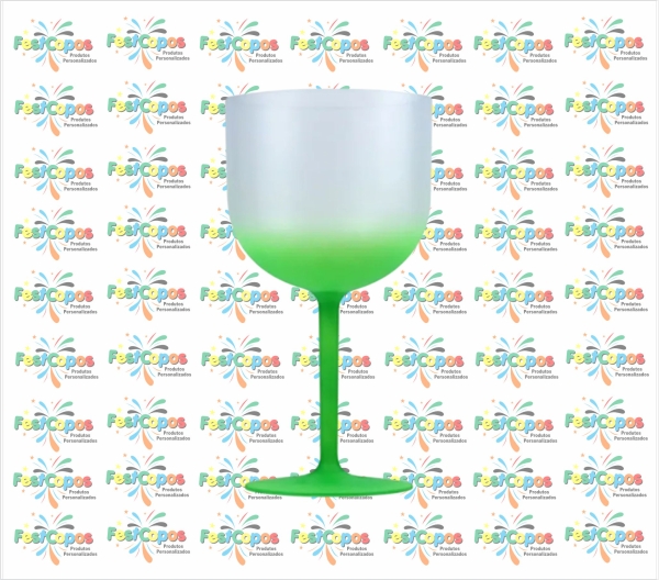 TAÇA DE GIN DEGRADÊ VERDE