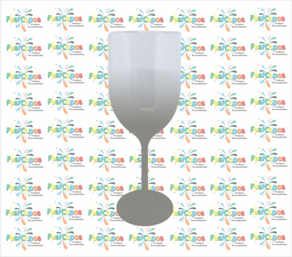 TAÇA DE VINHO 400ML  DEGRADÊ PRATA
